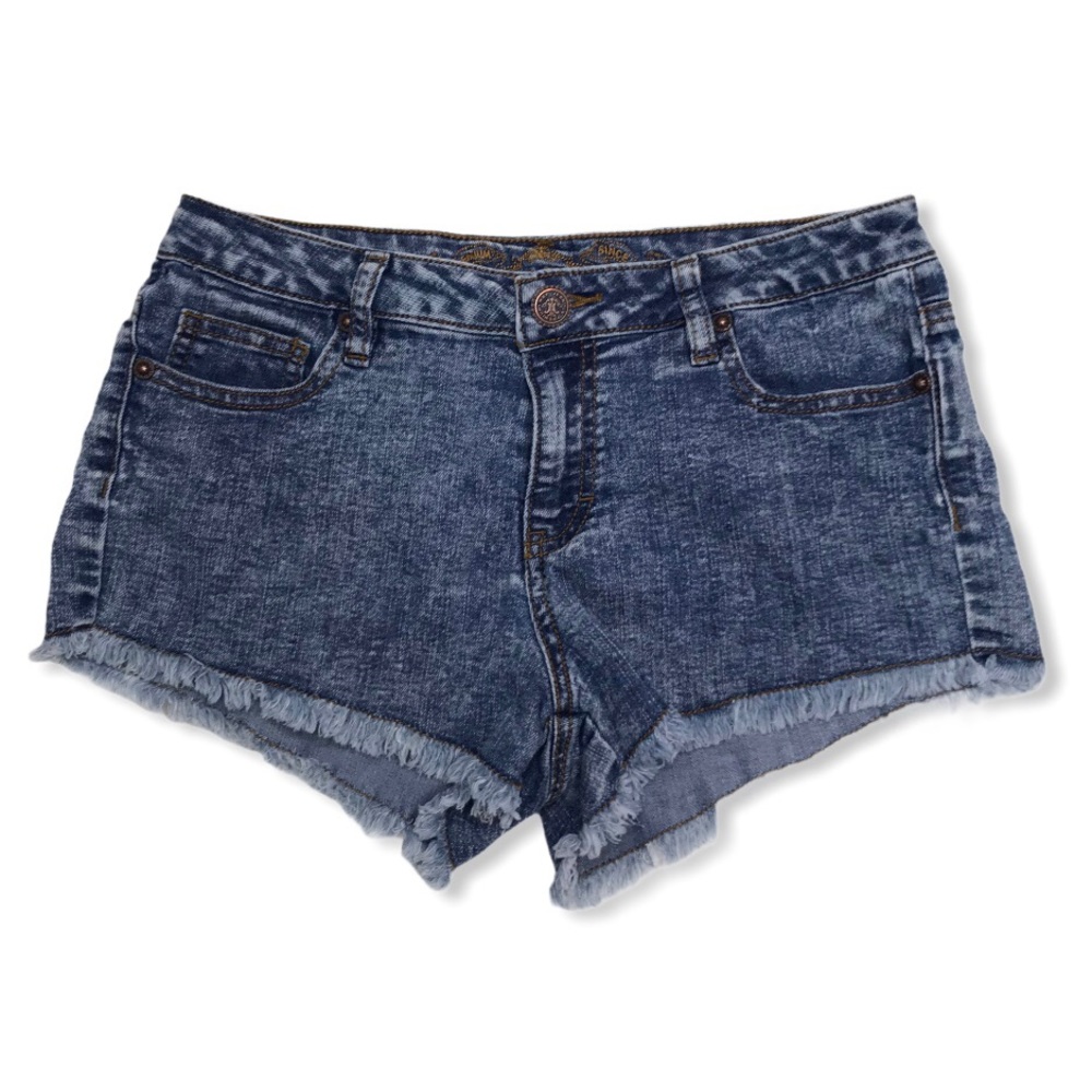 Wax Jean Shorts-Medium Acid Wash-Sz Med.-EUC-Med.